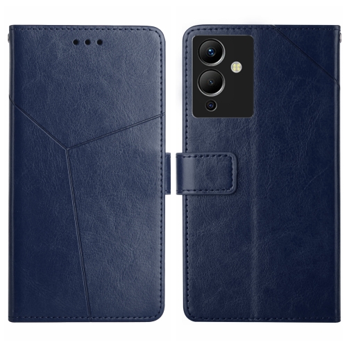 

For Infinix Note 12 G96 HT01 Y-shaped Pattern Flip Leather Phone Case(Blue)