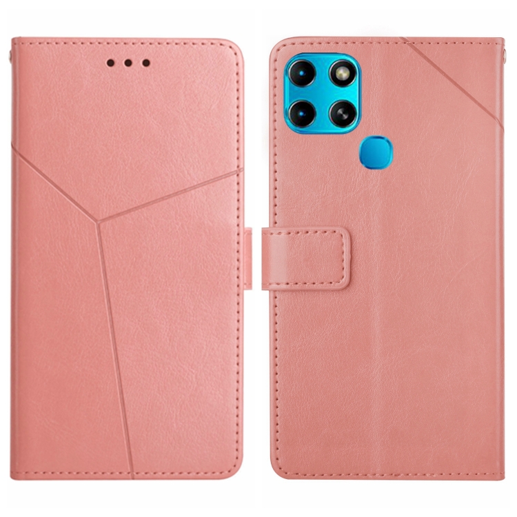 

For Infinix Smart 6 HT01 Y-shaped Pattern Flip Leather Phone Case(Pink)