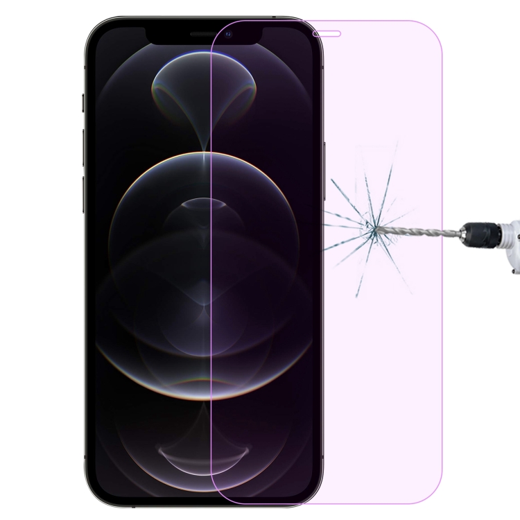 

Purple Light Eye Protection Tempered Glass Film For iPhone 12 / 12 Pro