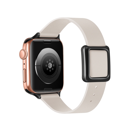 

Magnetic Black Square Buckle Watch Band For Apple Watch Series 7 45mm / 6&SE&5&4 44mm / 3&2&1 42mm(Starlight)