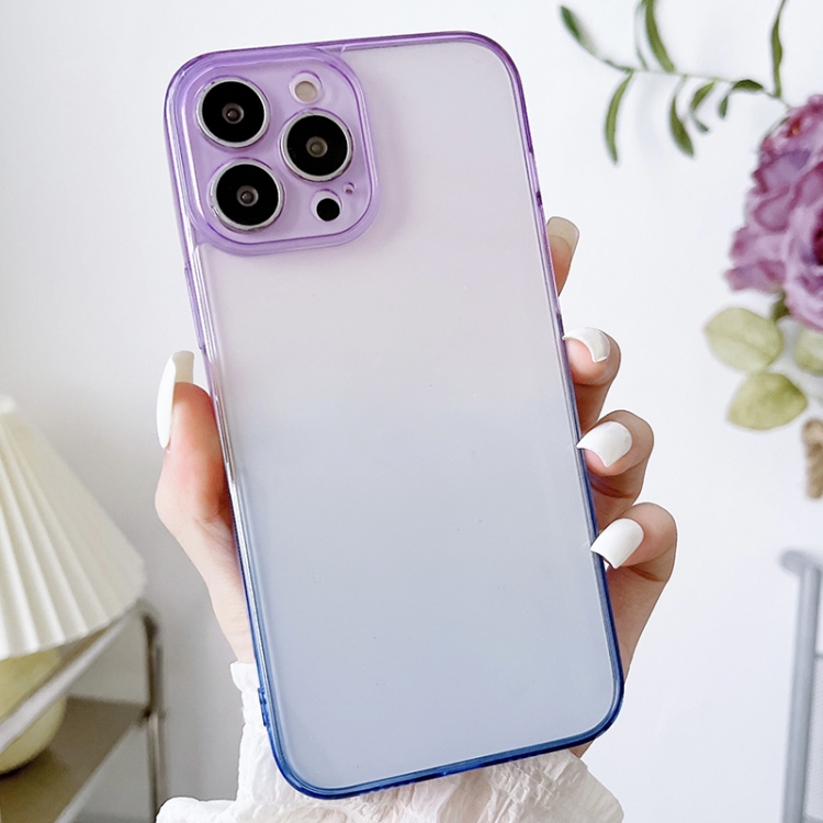 

Acrylic Gradient Phone Case For iPhone 12(Purple Blue)