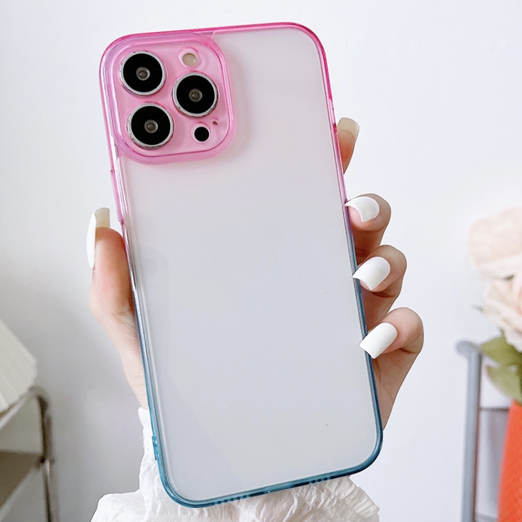 

For iPhone 12 Pro Max Acrylic Gradient Phone Case(Pink Blue)
