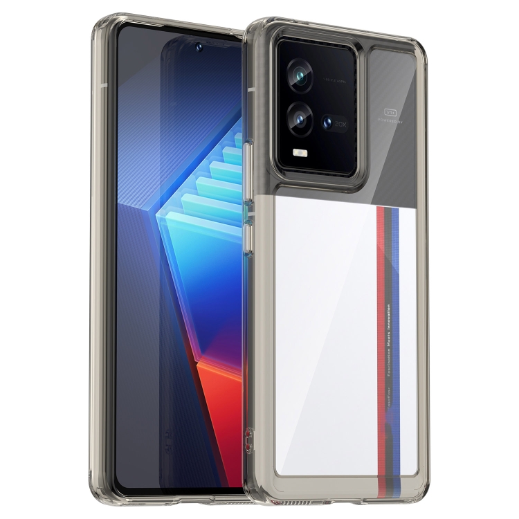 

For vivo iQOO 9T Colorful Series Acrylic + TPU Phone Case(Transparent Grey)