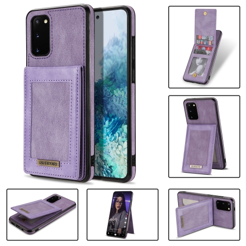 

For Samsung Galaxy S20+ N.Bekus Vertical Flip Card Slot RFID Phone Case(Purple)