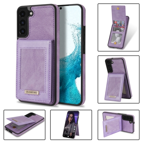 

For Samsung Galaxy S22 5G N.Bekus Vertical Flip Card Slot RFID Phone Case(Purple)