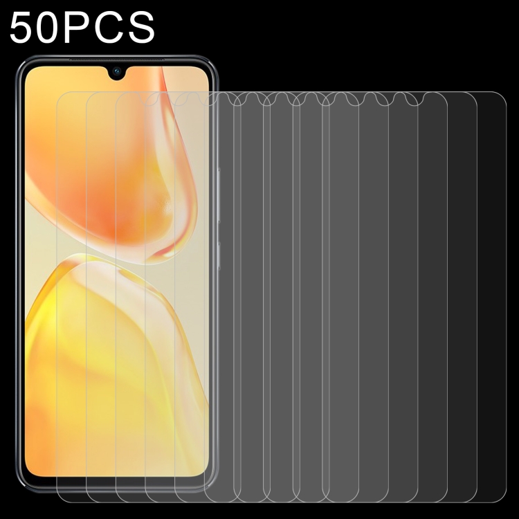 

50 PCS 0.26mm 9H 2.5D Tempered Glass Film For vivo V25
