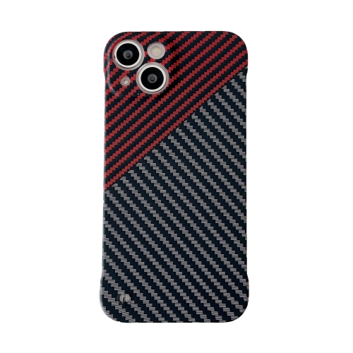 

For iPhone 11 Carbon Fiber Texture PC Phone Case (Black Red)