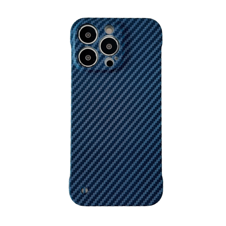 

Carbon Fiber Texture PC Phone Case For iPhone 12(Royal Blue)