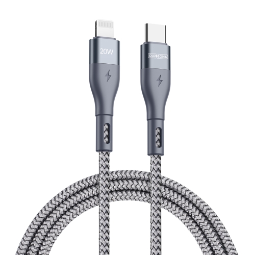 

DUZZONA A1 PD 20W Type-C to 8 Pin Fast Charging Data Cable, Length: 1m(Grey)