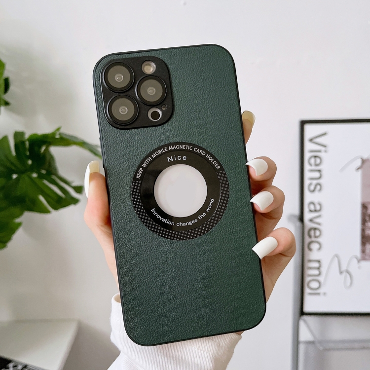 

Gold Armor Series MagSafe Magnetic Phone Case For iPhone 13 Pro(Green)