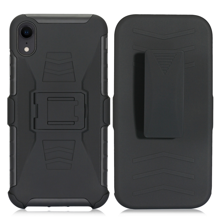 

Back Belt Clip Phone Case For iPhone XR(Black)