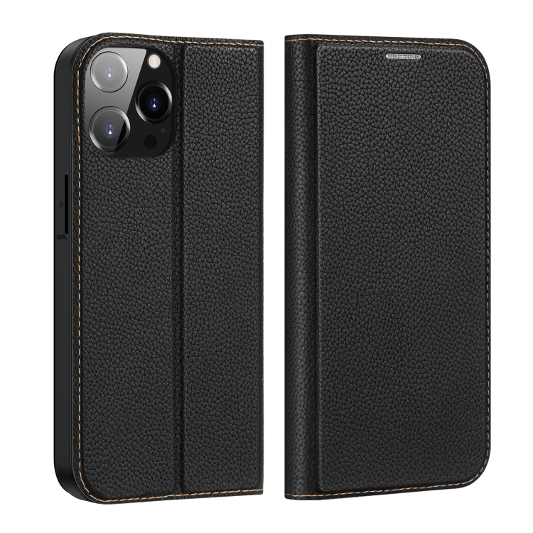 

For iPhone 14 Pro Max DUX DUCIS Skin X2 Series Horizontal Flip Leather Phone Case (Black)