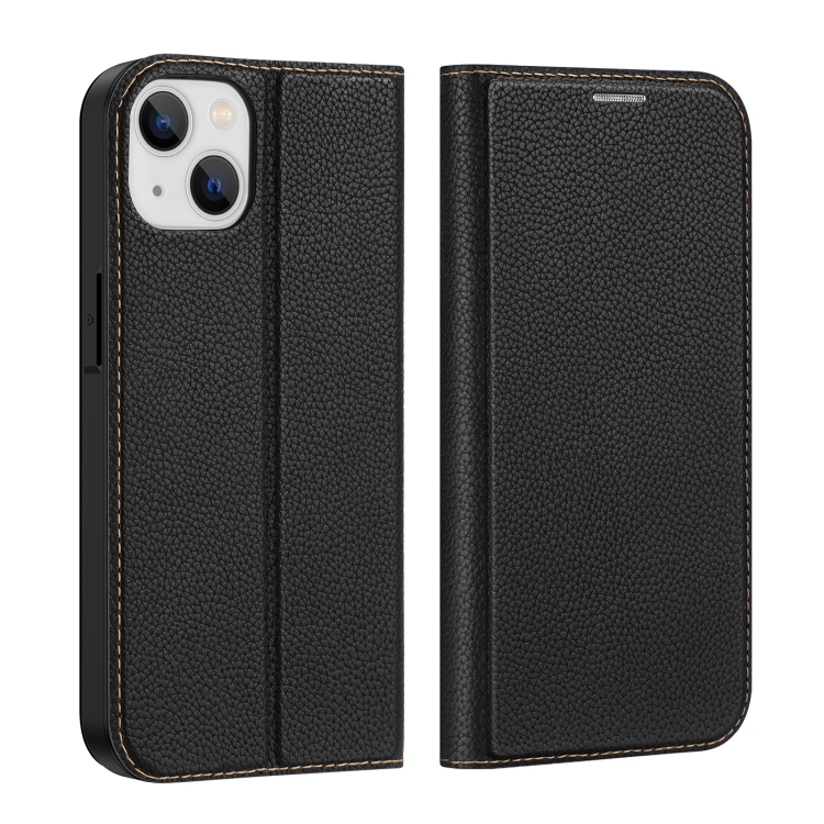 

For iPhone 14 / 13 DUX DUCIS Skin X2 Series Horizontal Flip Leather Phone Case (Black)