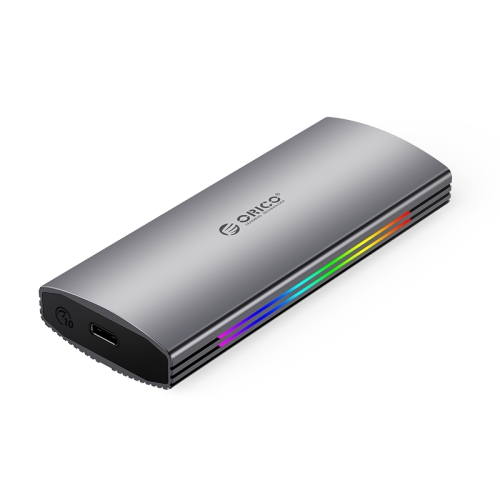 

ORICO M2R2-G2-GY 10Gbps Multi-Color Glowing RGB Gaming Style M.2 NVMe SSD Enclosure(Grey)