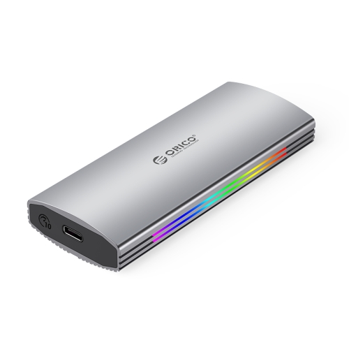 

ORICO M2R2-G2-SV 10Gbps Multi-Color Glowing RGB Gaming Style M.2 NVMe SSD Enclosure(Silver)