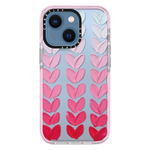 

For iPhone 14 Doodle Colorful Lvoe TPU Phone Case (Pink)