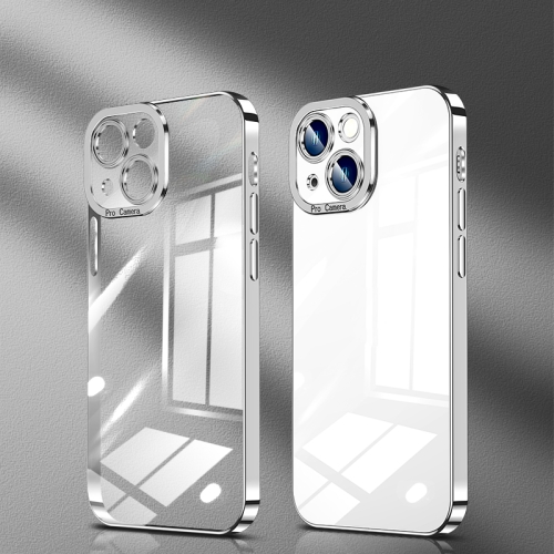 

For iPhone 12 Pro Crystal Plated High Transparency Phone Case(Silver White)