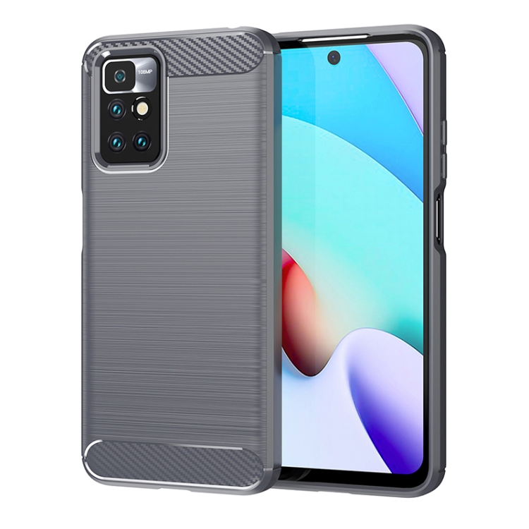 

For Xiaomi Redmi 10 2022 Brushed Texture Carbon Fiber TPU Case(Grey)
