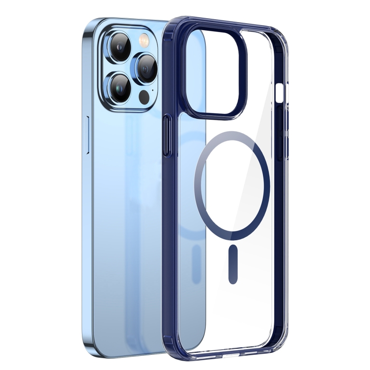 

For iPhone 14 Pro DUX DUCIS Clin Mag Series Magnetic Transparent Phone Case(Blue)