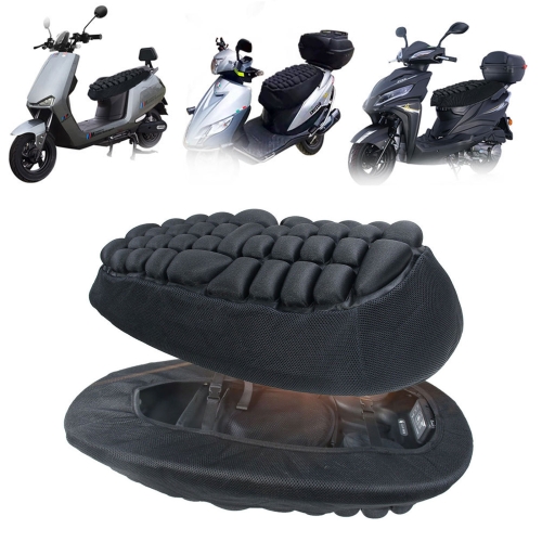 

JFT BC-318 3D Shock Absorbing Inflatable Seat Cushion for Motorcycle Electric Vehicle(Black)