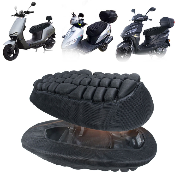 

JFT BC-318 3D Shock Absorbing Inflatable Seat Cushion for Motorcycle Electric Vehicle(Black)