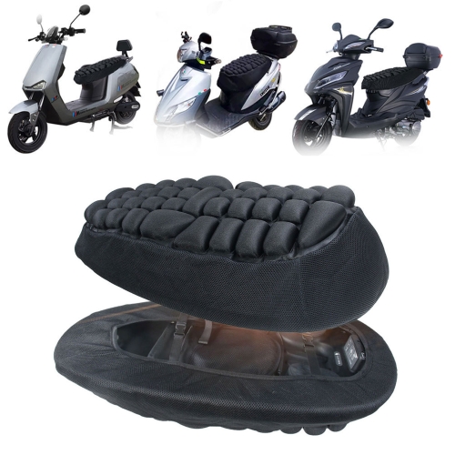 

JFT BC-333 Large 3D Shock Absorbing Inflatable Seat Cushion for Motorcycle Electric Vehicle(Black)