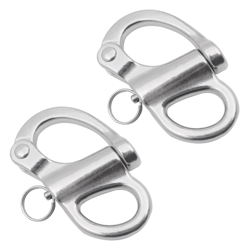 

2 PCS 316 Stainless Steel Fixed Spring Shackle, Size:52mm