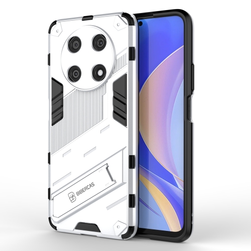 

For Huawei Nova Y90/Enjoy 50 Pro Punk Armor 2 in 1 PC + TPU Shockproof Phone Case with Invisible Holder(White)