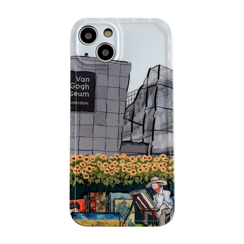 

For iPhone 13 Oil Painting TPU Phone Case(Street Painter)