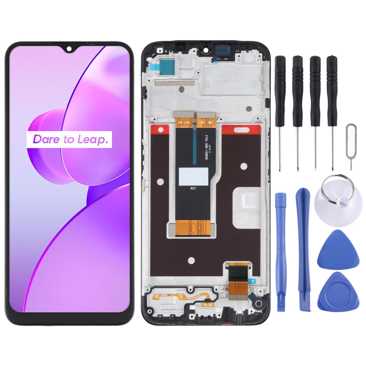 

LCD Screen and Digitizer Full Assembly with Frame For Realme C31 RMX3501