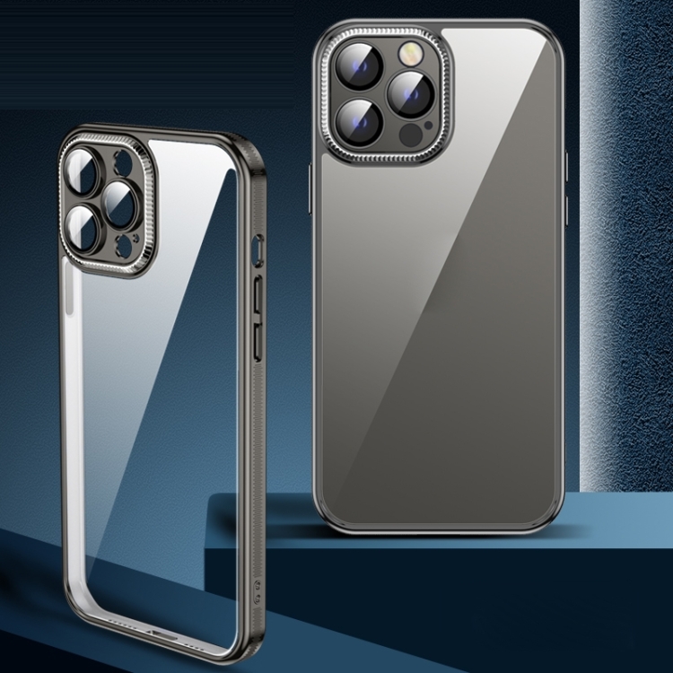 

Metal Lens Film TPU Phone Case For iPhone 14 Pro Max(Black)