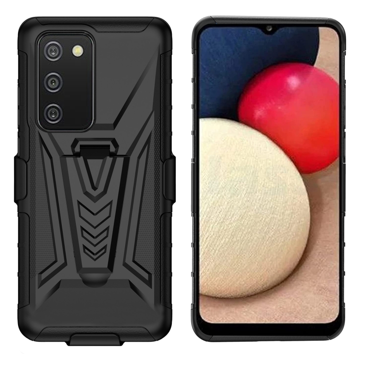 

For Samsung Galaxy A02s EU Version Back Belt Clip Phone Case(Black)