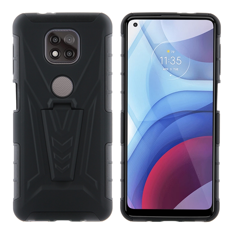 

For Motorola Moto G Play 2021 Back Belt Clip Phone Case(Black)