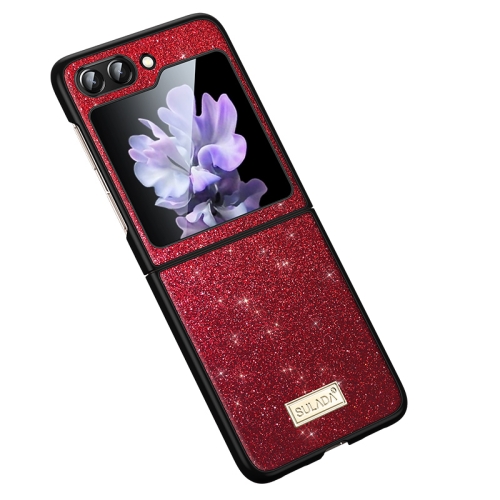 For Samsung Galaxy Z Flip 5 Clear Case With Hinge Protection,  Electroplating Glitter Case For Z Flip 5, Shockproof Protective Cover