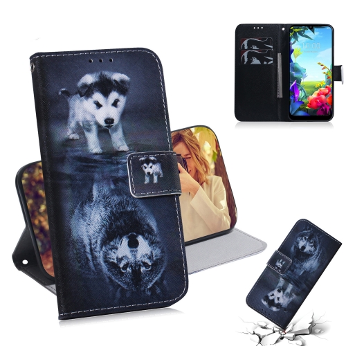 

For LG K40S Combined Pattern Magnetic Attraction Horizontal Flip Leather Case, Support Holder & Card Slot & Wallet(Wolf and Dog)