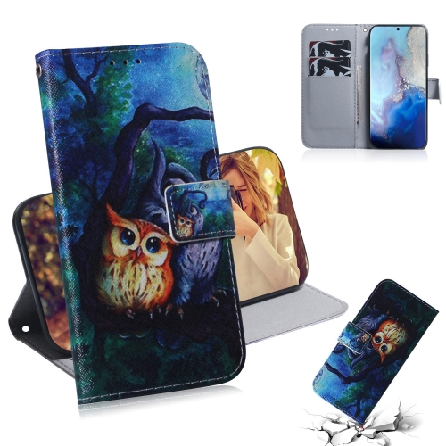 

For Galaxy S20 Combined Pattern Magnetic Attraction Horizontal Flip Leather Case, Support Holder & Card Slot & Wallet(Oil Painting Owl)