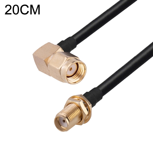 

PR-SMA Male Elbow to SMA Female RG174 RF Coaxial Adapter Cable, Length: 20cm