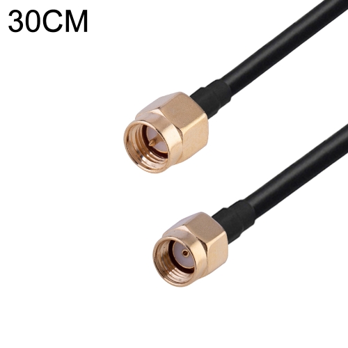 

RP-SMA Male to SMA Male RG174 RF Coaxial Adapter Cable, Length: 30cm