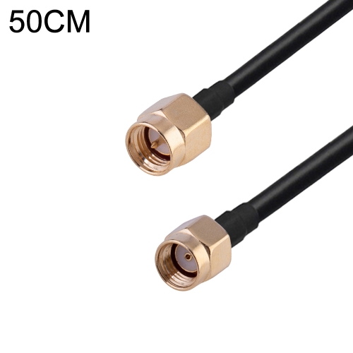 

RP-SMA Male to SMA Male RG174 RF Coaxial Adapter Cable, Length: 50cm