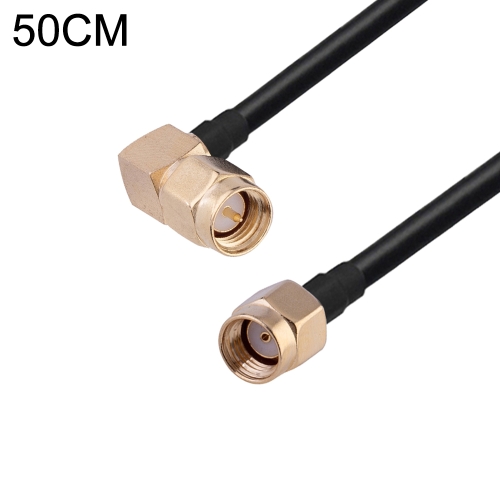 

SMA Male Elbow to PR-SMA Male RG174 RF Coaxial Adapter Cable, Length: 50cm