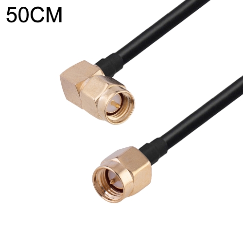 

SMA Male Elbow to SMA Male RG174 RF Coaxial Adapter Cable, Length: 50cm