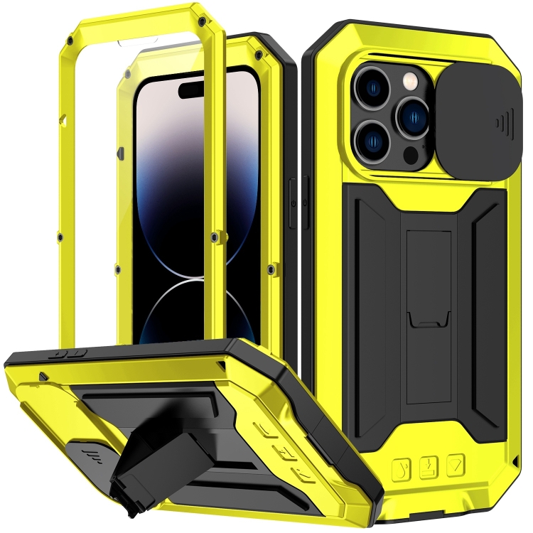 

For iPhone 14 Pro R-JUST Shockproof Life Waterproof Dust-proof Case(Yellow)