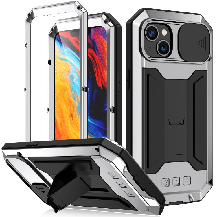 

For iPhone 14 R-JUST Shockproof Life Waterproof Dust-proof Case (Silver)