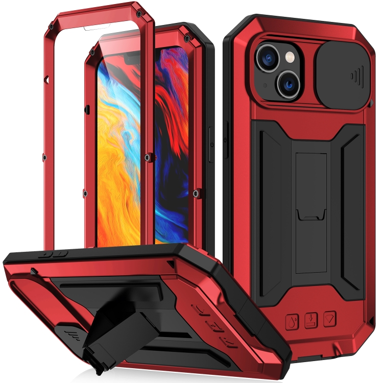 

For iPhone 14 R-JUST Shockproof Life Waterproof Dust-proof Case (Red)