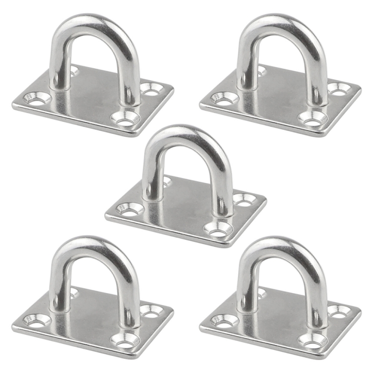

5 PCS 6mm 304 Stainless Steel Ship Square Door Hinges Buckle