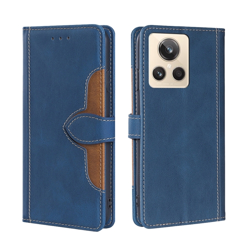 

For Realme GT2 Explorer Master Skin Feel Magnetic Buckle Leather Phone Case(Blue)
