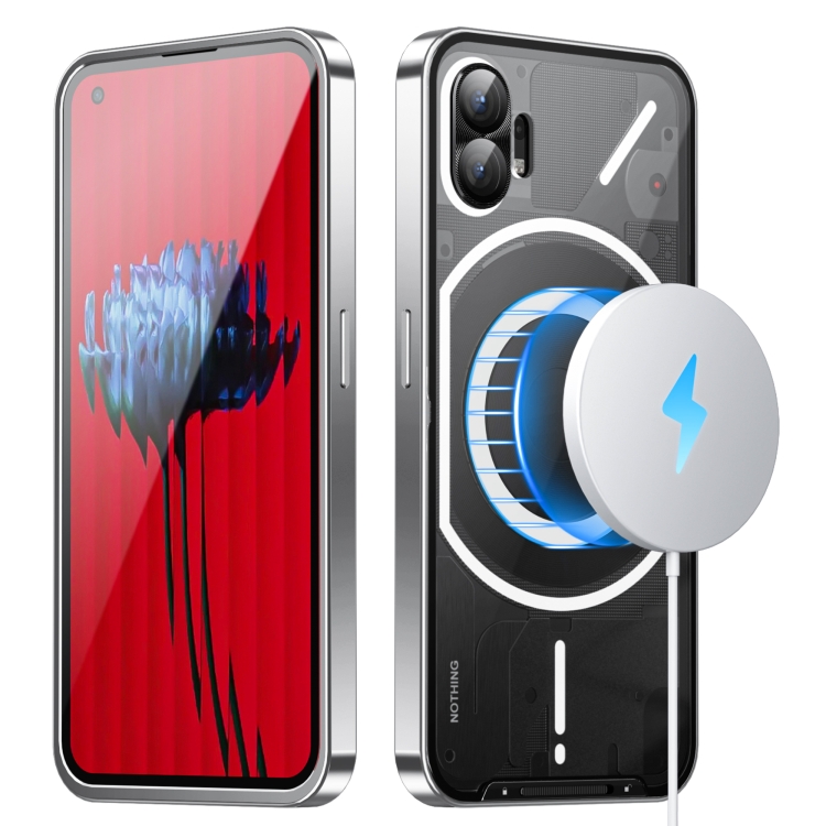 

For Nothing Phone 1 Full Coverage Magnetic Phone Case(Silver)