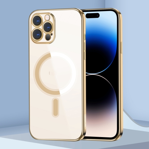 

For iPhone 14 Pro Classic Electroplating Magsafe Phone Case(Gold)