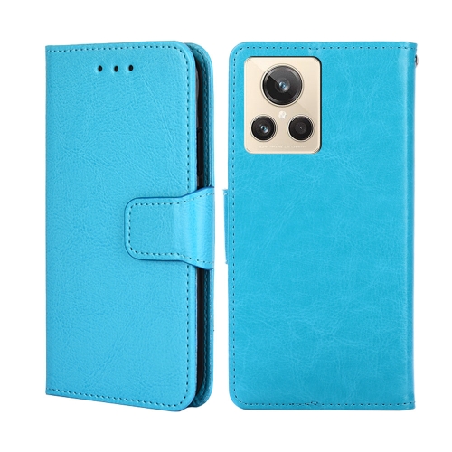 

For Realme GT2 Explorer Master Crystal Texture Leather Phone Case(Sky Blue)