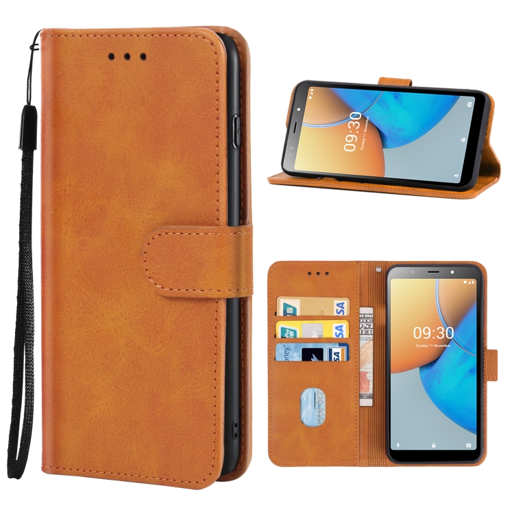 

For Tecno Pop 6 Go Leather Phone Case(Brown)